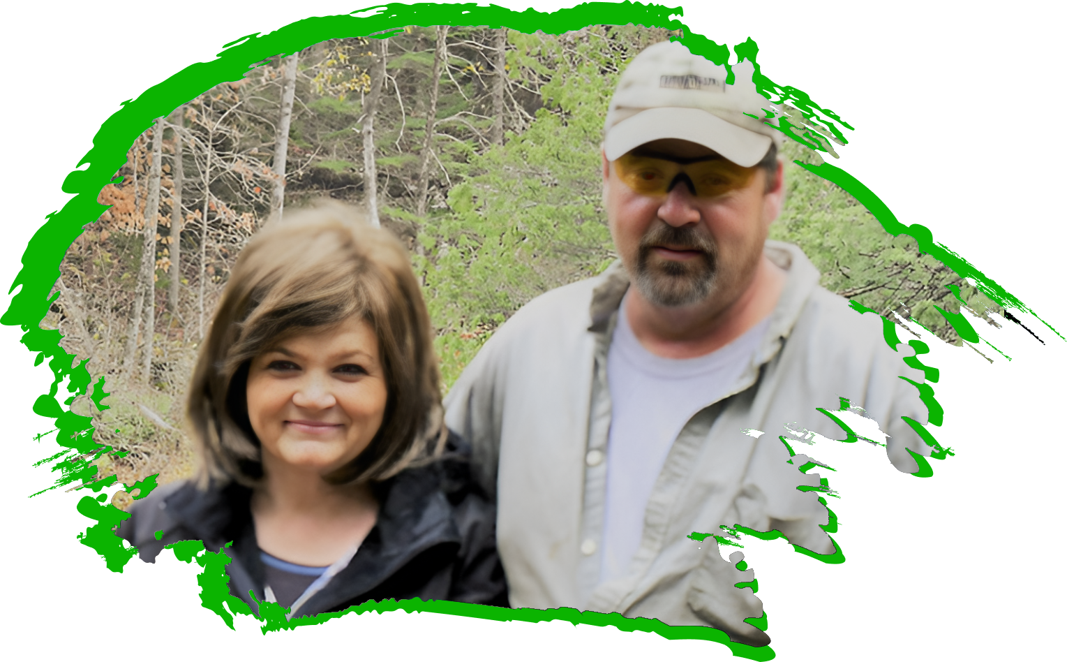 A man and woman standing next to each other.